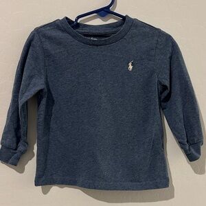 Navy Blue Kids Long Sleeve Shirt boys